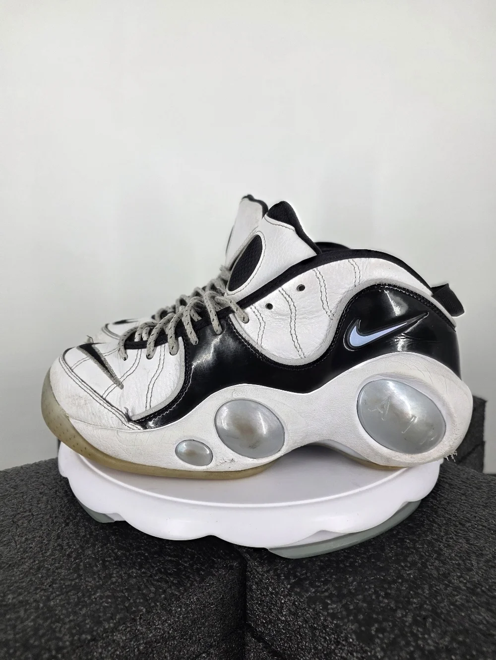 Nike Air Zoom Flight 95 Black Patent White DV0820-100 Mens Size 9 READ DESC